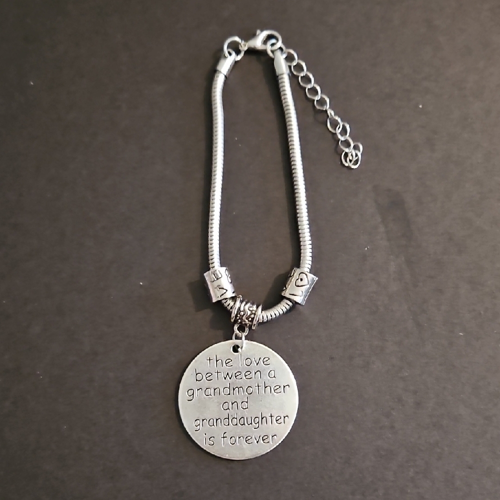 Silver Grandmother-Granddaughter Bracelet